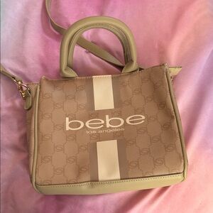 Bebe Mini Bag in cream and Tan